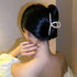 New Fashion Hair Claw Crystal Geometric Shark Clip